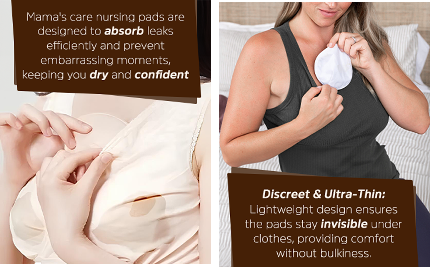 Mama’s Care reusable nursing pads made with soft bamboo fabric for eco-friendly breastfeeding comfort